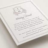 "Chic Monogram" - Letterpress Direction Cards in Cement by Mansi Verma - Detail