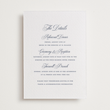 "Empire" - Letterpress Direction Cards in Aegean by Jennifer Postorino - Front