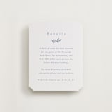 "Wreathed Monogram" - Letterpress Direction Cards in Pacific Blue | Blueberry by Katherine Moynagh - Front