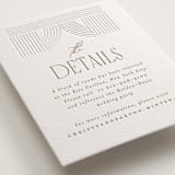 "Framed Elegance" - Letterpress Direction Cards in Framed Elegance by Creo Study - Detail