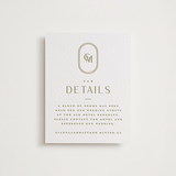 "Gianna" - Letterpress Direction Cards in Gianna by Kristie Kern - Front