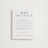 "Classic Serif" - Letterpress Direction Cards in Soft Black by Hooray Creative - Front