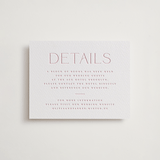 "Monroe" - Letterpress Direction Cards in Classic Pink by Kristie Kern - Front