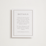 "Formal Serif" - Letterpress Direction Cards in Dove Grey by Nicole Walsh - Front