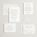 "Perennial" - Letterpress Direction Cards in Soft Black by Oscar and Emma - Karly Depew - Invitation Suite