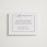 "Monogram Border" - Letterpress Direction Cards in Soft Black by Amy Payne - Front