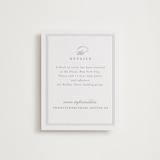 "Monogrammed eternity" - Letterpress Direction Cards in Matte Silver by Creo Study - Front
