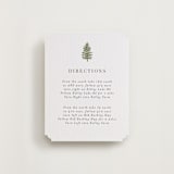 "Evergreens" - Letterpress Direction Cards in Artichoke | Graphite by Itsy Belle Studio - Front