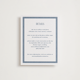 "Helena" - Letterpress Direction Cards in Indigo by Kate Ahn - Front