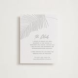 "Palm Arbor" - Letterpress Direction Cards in Graphite by Owl and Toad - Front