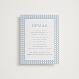 "delicate rattan" - Letterpress Direction Cards in Sky Blue by Ellen Schlegelmilch - Front