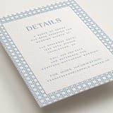 "delicate rattan" - Letterpress Direction Cards in Sky Blue by Ellen Schlegelmilch - Detail