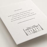 "Italian Countryside" - Letterpress Direction Cards in Warm Gray by Melinda Denison - Detail