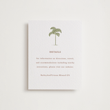 "Palm" - Letterpress Direction Cards in Pistachio by Melinda Denison - Front