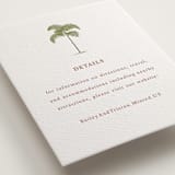 "Palm" - Letterpress Direction Cards in Pistachio by Melinda Denison - Detail