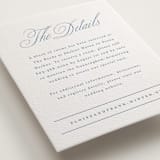 "Simple Formality" - Letterpress Direction Cards in Provincial Blue by Everett Paper Goods - Detail