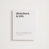 "min mod" - Letterpress Direction Cards in Soft Black by JoAnn Jinks - Front