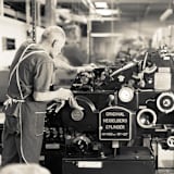 "min mod" - Letterpress Direction Cards in Soft Black by JoAnn Jinks - Heidelberg Printing Press