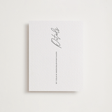 "terrace" - Letterpress Direction Cards in Charcoal by Owl and Toad - Front