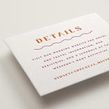 "Tanti Baci" - Letterpress Direction Cards in Fuchsia by Olivia Raufman - Detail