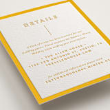 "Color Tone" - Letterpress Direction Cards in Dandelion by Kindred Fields - Detail