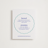 "With a Twist" - Letterpress Direction Cards in Blue Violet by Olivia Raufman - Front