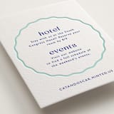 "With a Twist" - Letterpress Direction Cards in Blue Violet by Olivia Raufman - Detail