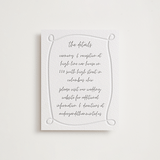 "Artist Hand" - Letterpress Direction Cards in Artist Hand by Heather Schertzer - Front