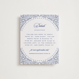 "Acanthus leaves" - Letterpress Direction Cards in Lapis by Yuliya Evseeva - Front