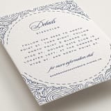 "Acanthus leaves" - Letterpress Direction Cards in Lapis by Yuliya Evseeva - Detail