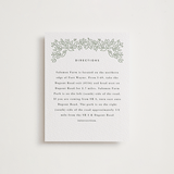 "Lovely Leaves" - Letterpress Direction Cards in Lovely Leaves by Jessie Steury - Front