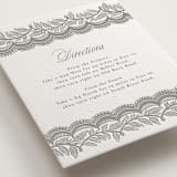 "Bridal Veil" - Letterpress Direction Cards in Gravel by Katharine Watson - Detail