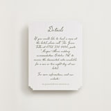 "Handwritten" - Letterpress Direction Cards in Artichoke by Cass Loh - Front