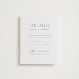 "Modern Air" - Letterpress Direction Cards in Provincial Blue by Stacey Meacham - Front