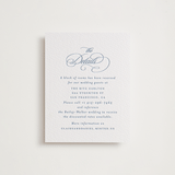 "Aristocratic" - Letterpress Direction Cards in Provincial Blue by Creo Study - Front