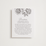 "Wedding Press" - Letterpress Direction Cards in Graphite by Chris Griffith - Front