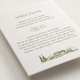 "Vineyard Elegance" - Letterpress Direction Cards in Pistachio by Lucrecia Caporale - Detail