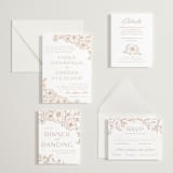 "Camellia.." - Letterpress Direction Cards in Sandstone by Vera Lim - Invitation Suite