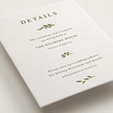"Greenery Vine" - Letterpress Direction Cards in Pistachio by Susan Moyal - Detail