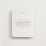 "Nouveau Peony" - Letterpress Direction Cards in Saffron by Selima Akhter - Front
