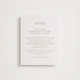 "Nouveau Peony" - Letterpress Direction Cards in Faux Gold by Selima Akhter - Front