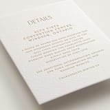 "Nouveau Peony" - Letterpress Direction Cards in Faux Gold by Selima Akhter - Detail