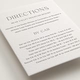 "Mountain Serenity" - Letterpress Direction Cards in Graphite by Lucrecia Caporale - Detail