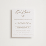 "Vineyard Script" - Letterpress Direction Cards in Matte Gold by Hooray Creative - Front