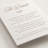 "Vineyard Script" - Letterpress Direction Cards in Matte Gold by Hooray Creative - Detail