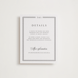 "Classic Frame" - Letterpress Direction Cards in Soft Black by Nicole Walsh - Front