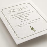 "Simply Elegant" - Letterpress Direction Cards in Pistachio by Yaling Hou Suzuki - Detail