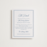 "The Chapel" - Letterpress Direction Cards in Provincial Blue by Melinda Denison - Front