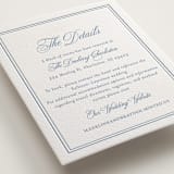 "The Chapel" - Letterpress Direction Cards in Provincial Blue by Melinda Denison - Detail