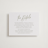 "angeline" - Letterpress Direction Cards in Moss by chocomocacino - Front